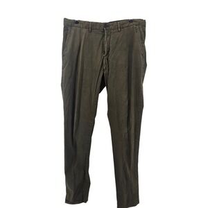 Scotch & Soda Tailored Slim Pants W34 Tall‎ 34 Inseam Olive Cotton